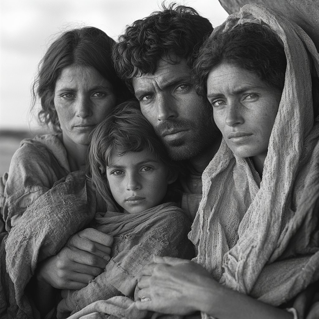 Dorothea Lange Inspired Migrant Family painting number kit