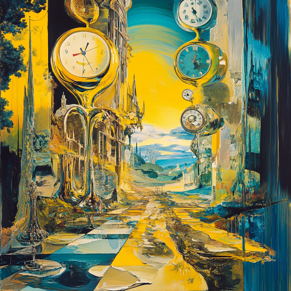 Dali Inspired Surreal Dreamscape painting number kit