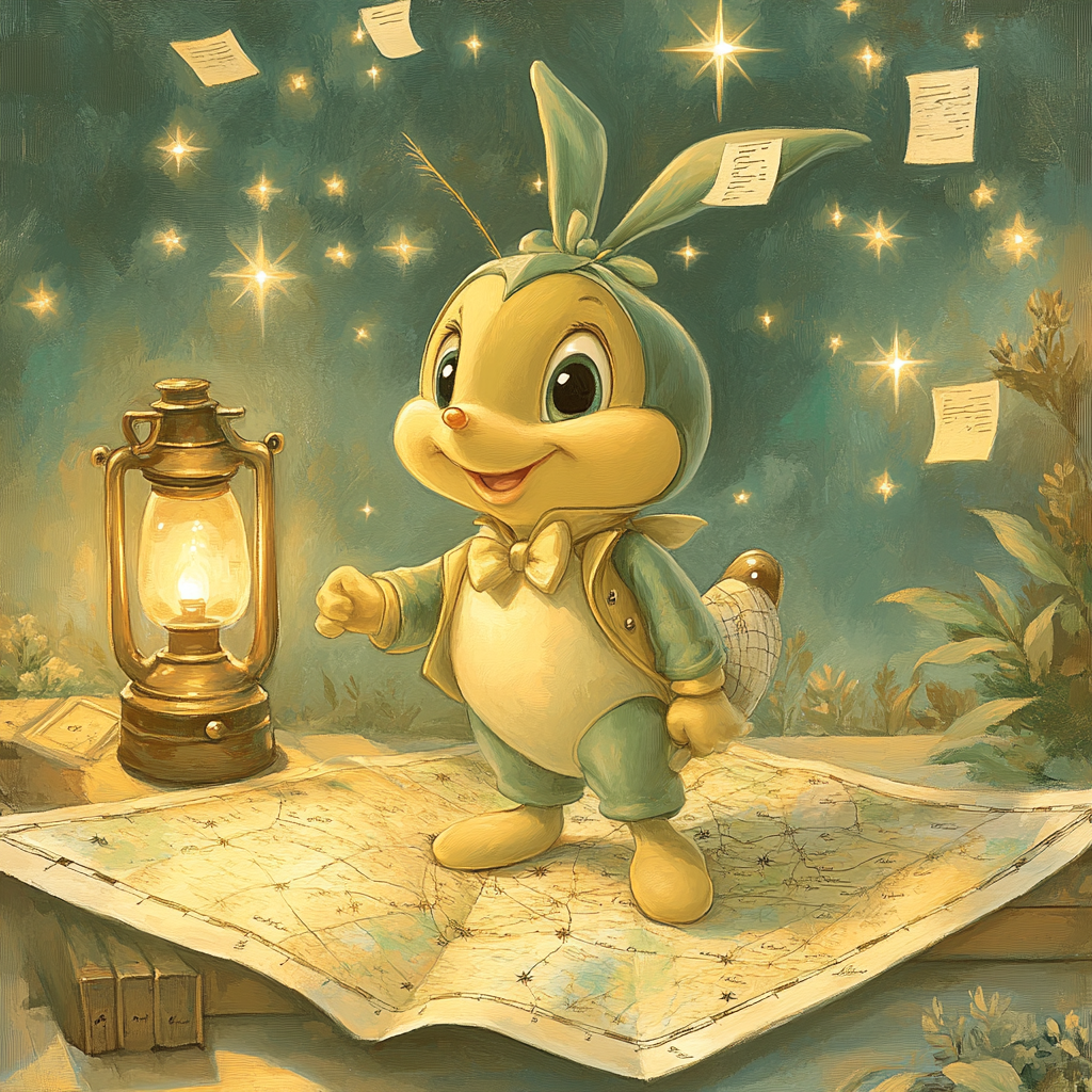 Jiminy Cricket Guiding Light DIY paint by numbers
