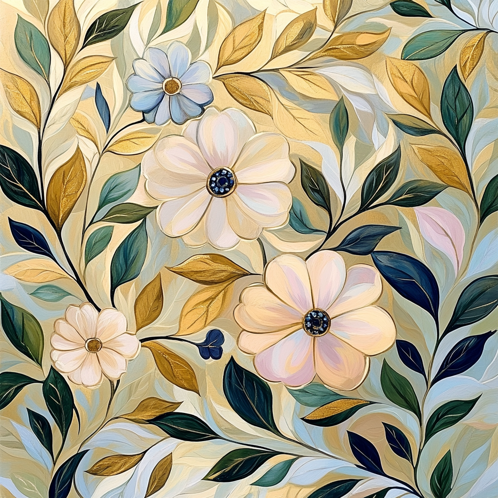 Alphonse Mucha Inspired Garden Harmony DIY paint by numbers