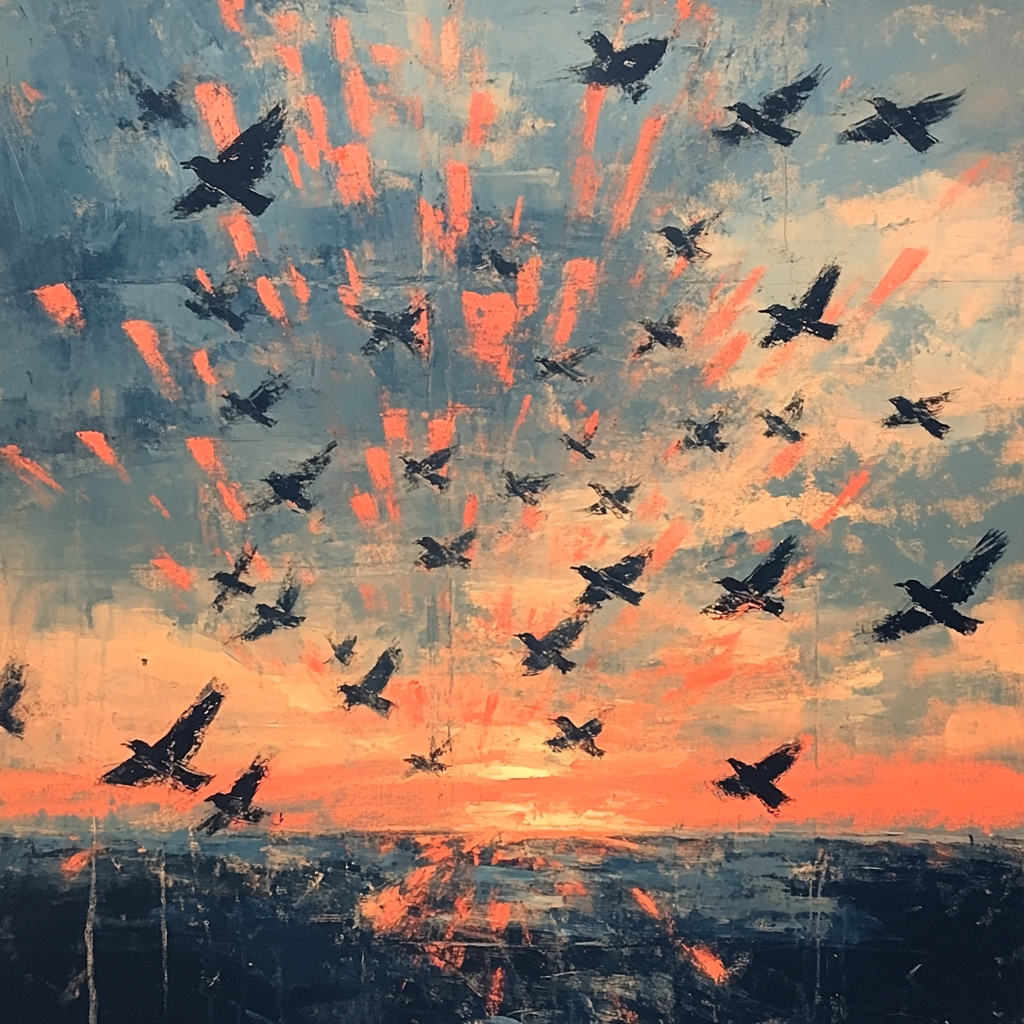 Edgar Degas Inspired Midnight Migration painting number kit