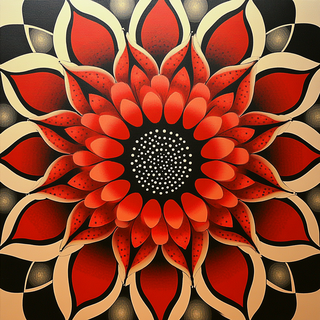 Yayoi Kusama Inspired Infinite Garden Number painting