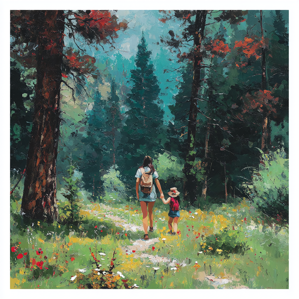 Adventure With Mom In Nature DIY Paint By Numbers