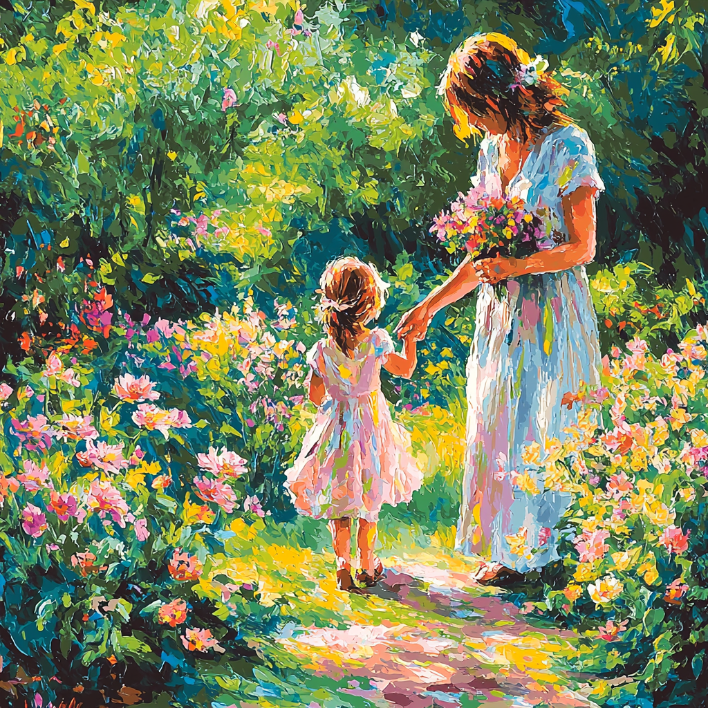 Tender Garden Stroll Paint By Numbers Art