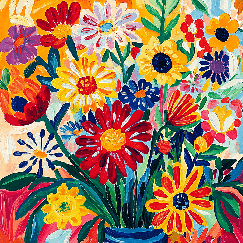 Henri Matisse Inspired Radiant Flora Paint By Color