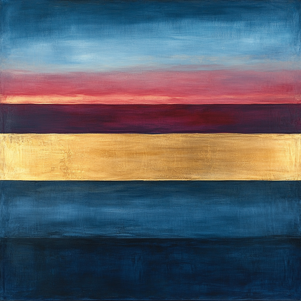 Rothko Inspired Ocean Dusk Paint by numbers art