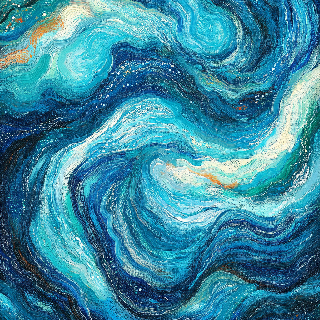 Georges Seurat Inspired Chromatic Ocean Currents Painting by numbers kit