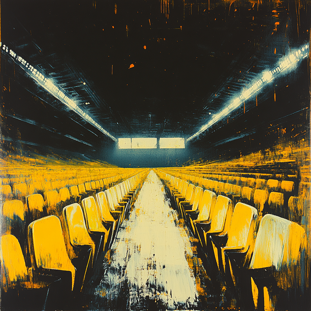 Francis Bacon Inspired Empty Stadium Numbered painting kits