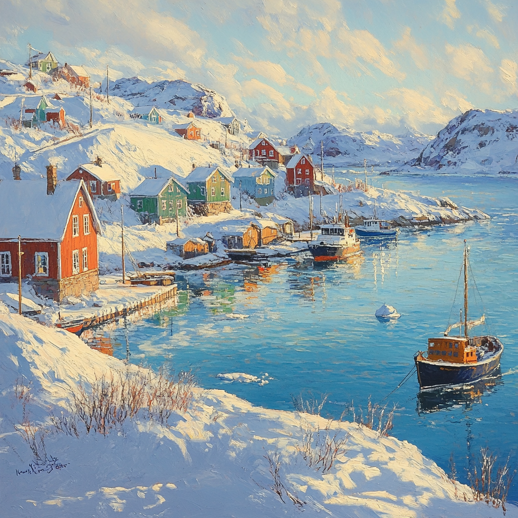 Ushuaia Coastal View Argentina painting number kit