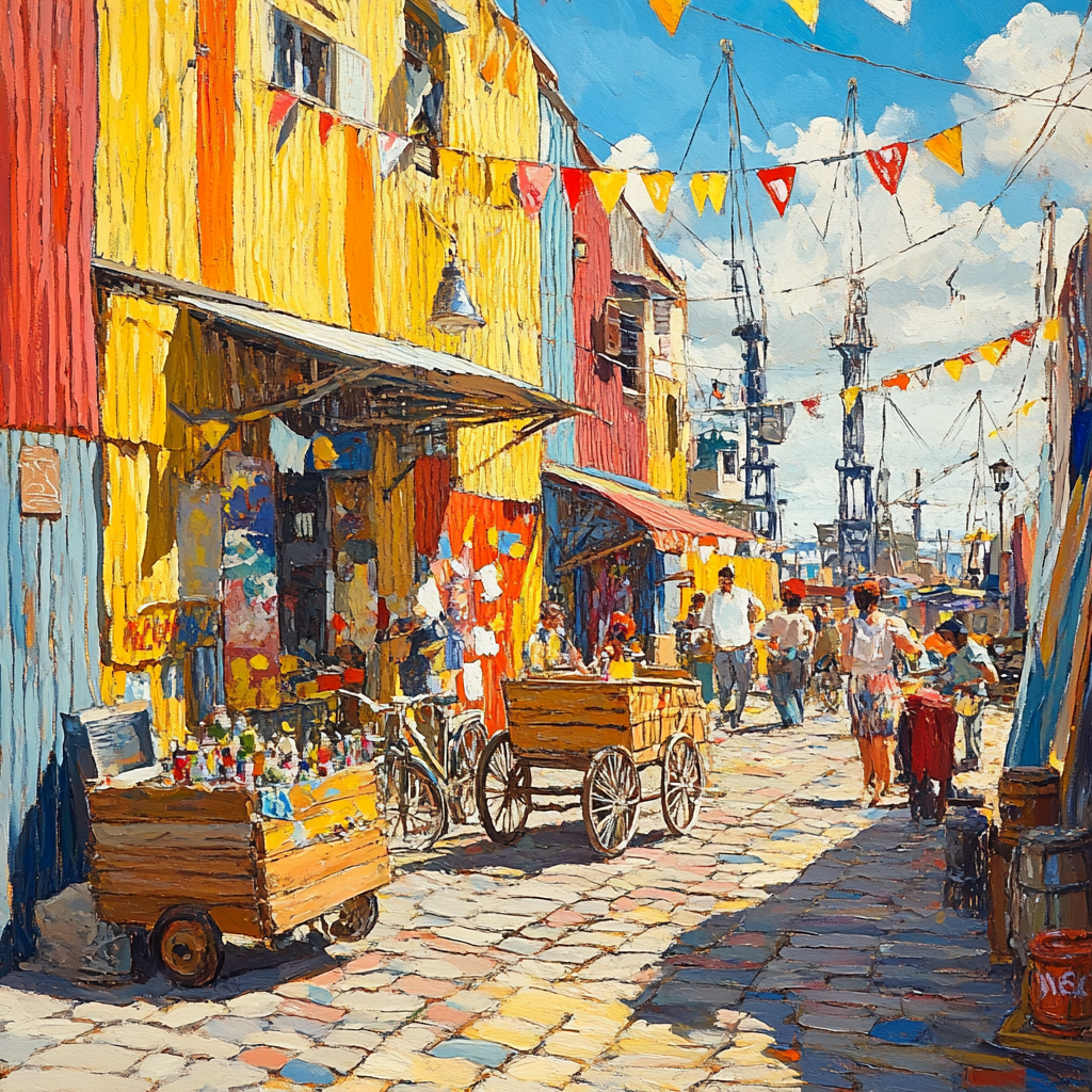 Colorful Caminito Street In La Boca Buenos Aires Paint by numbers art
