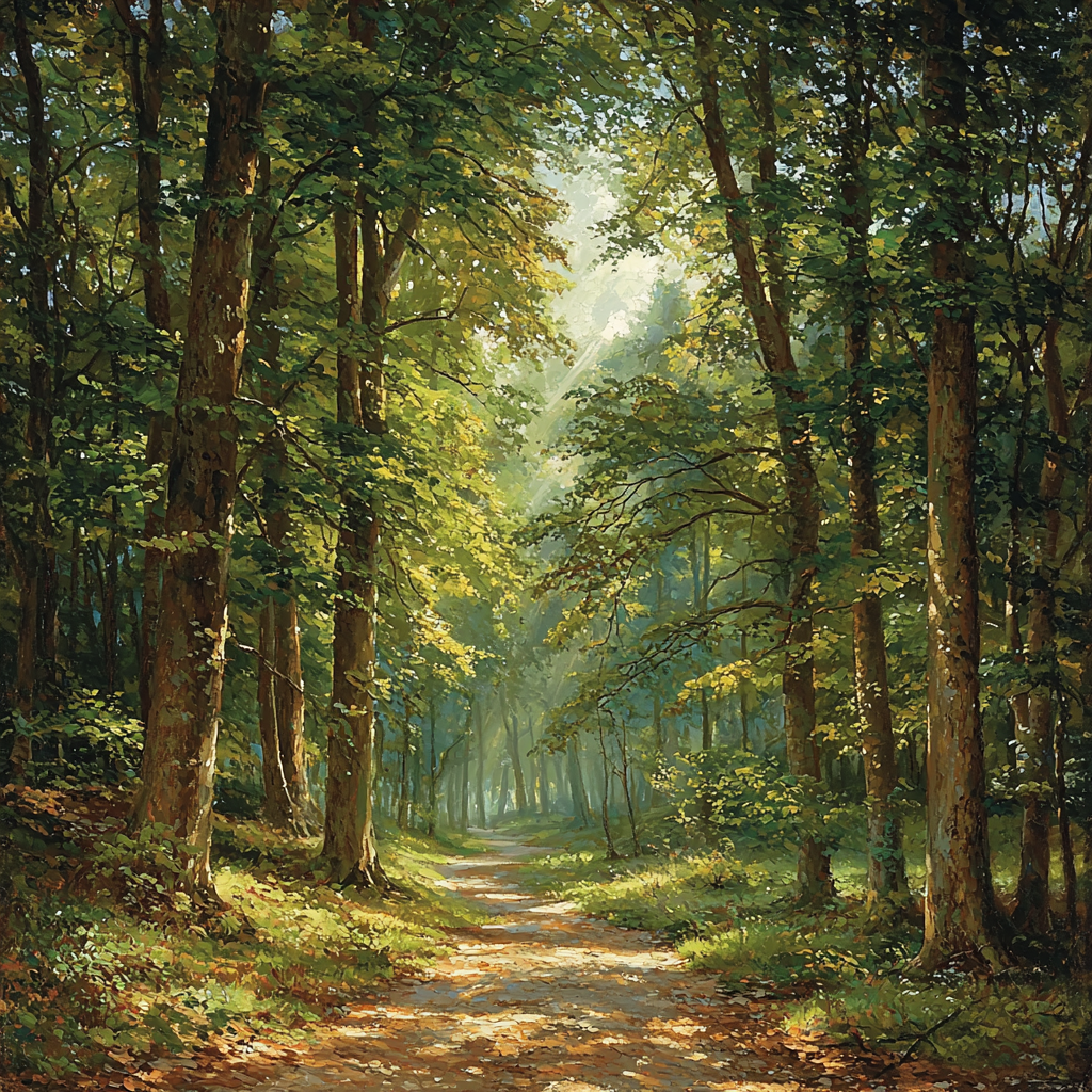 Caspar David Friedrich Inspired Mysterious Forest Tapestry Paint By Numbers