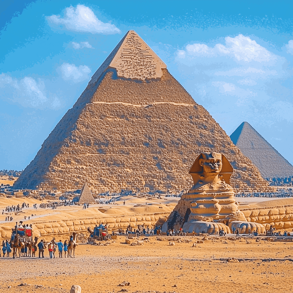 Giza Pyramids - Egypt Number Painting