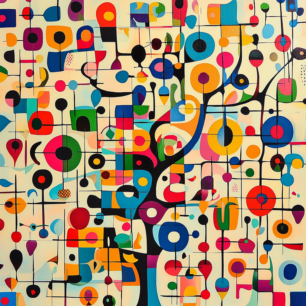 Joan Miró Inspired Floating Symbols Paint By Numbers Art