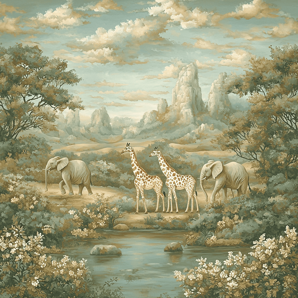 Henri Rousseau Inspired Serenity Of The Savannah Paint By Color