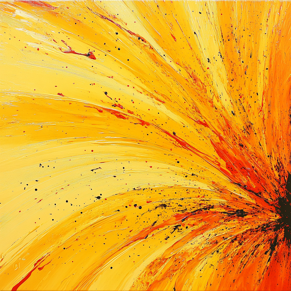 Jackson Pollock Inspired Solar Flare Weave DIY paint by numbers