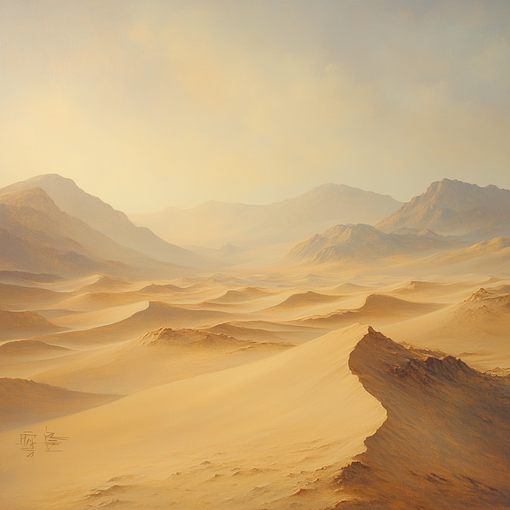 Leonardo Da Vinci Inspired Desert Mirage paint by number
