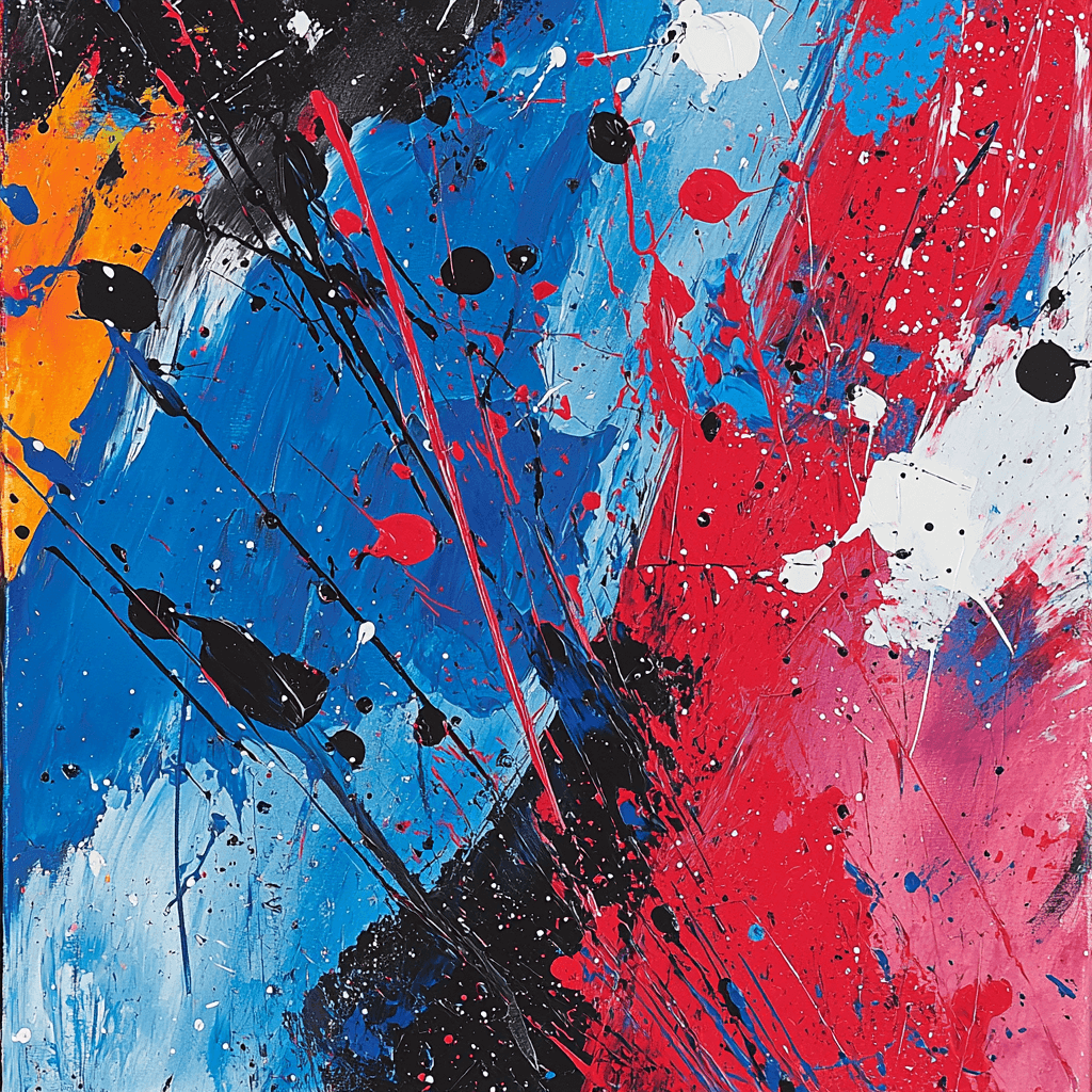 Jackson Pollock Inspired Abstract Motion DIY Paint By Numbers