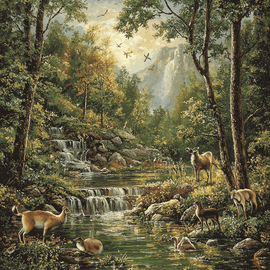 Sir Edwin Landseer Inspired Wildlife Sanctuary Symphony Numbered Painting Kits