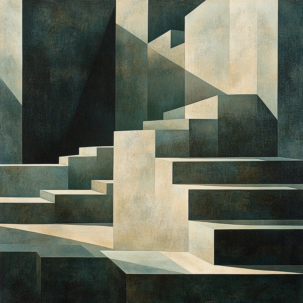 Paul Cézanne Inspired Granite Geometry paint by number