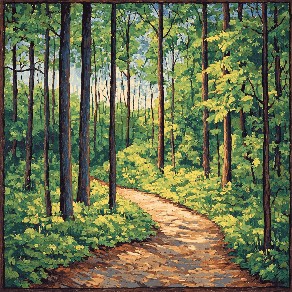 Georges Seurat Inspired Ethereal Forest Melody Paint By Numbers Kits