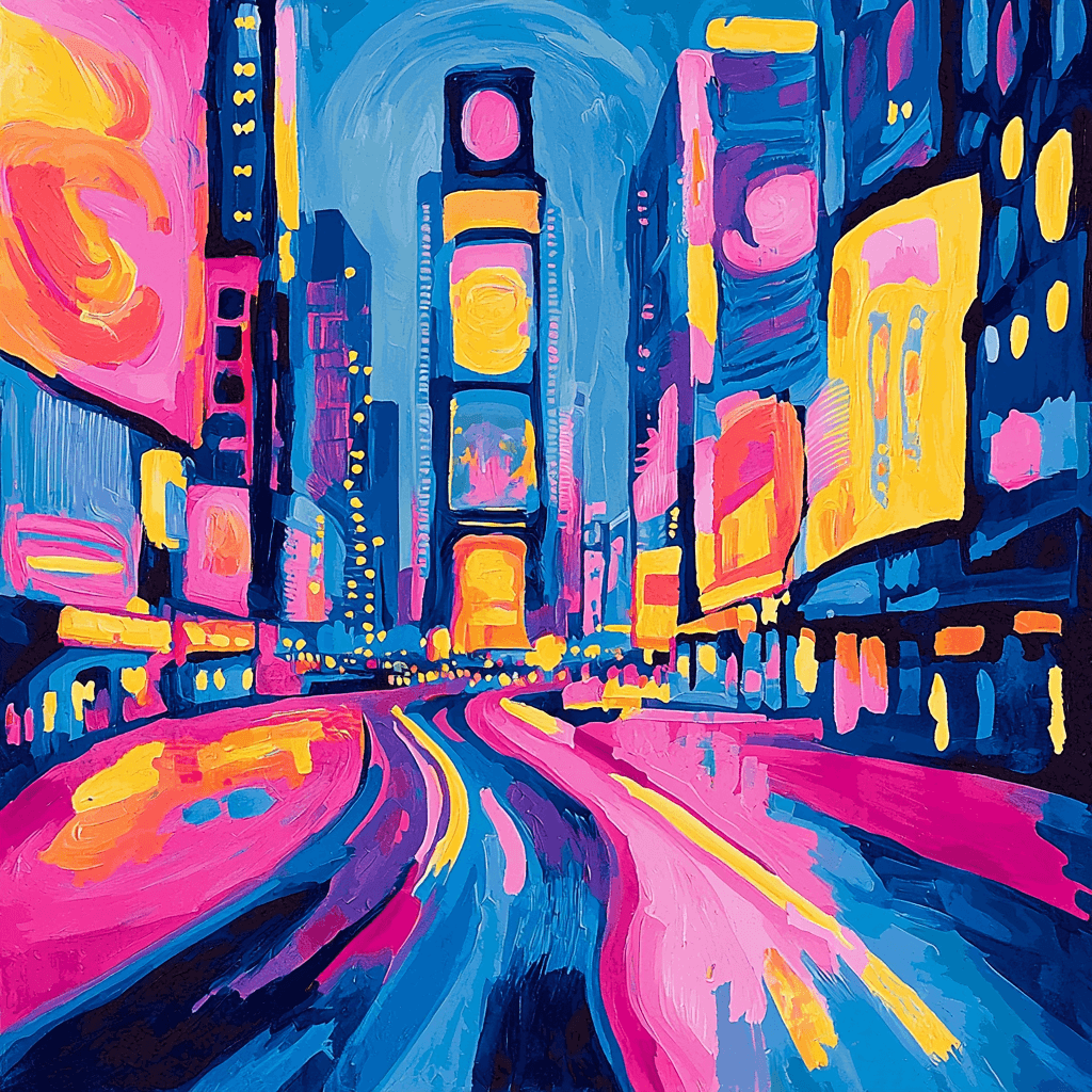 Andy Warhol Inspired Colorful City Lights Paint By Numbers Kits