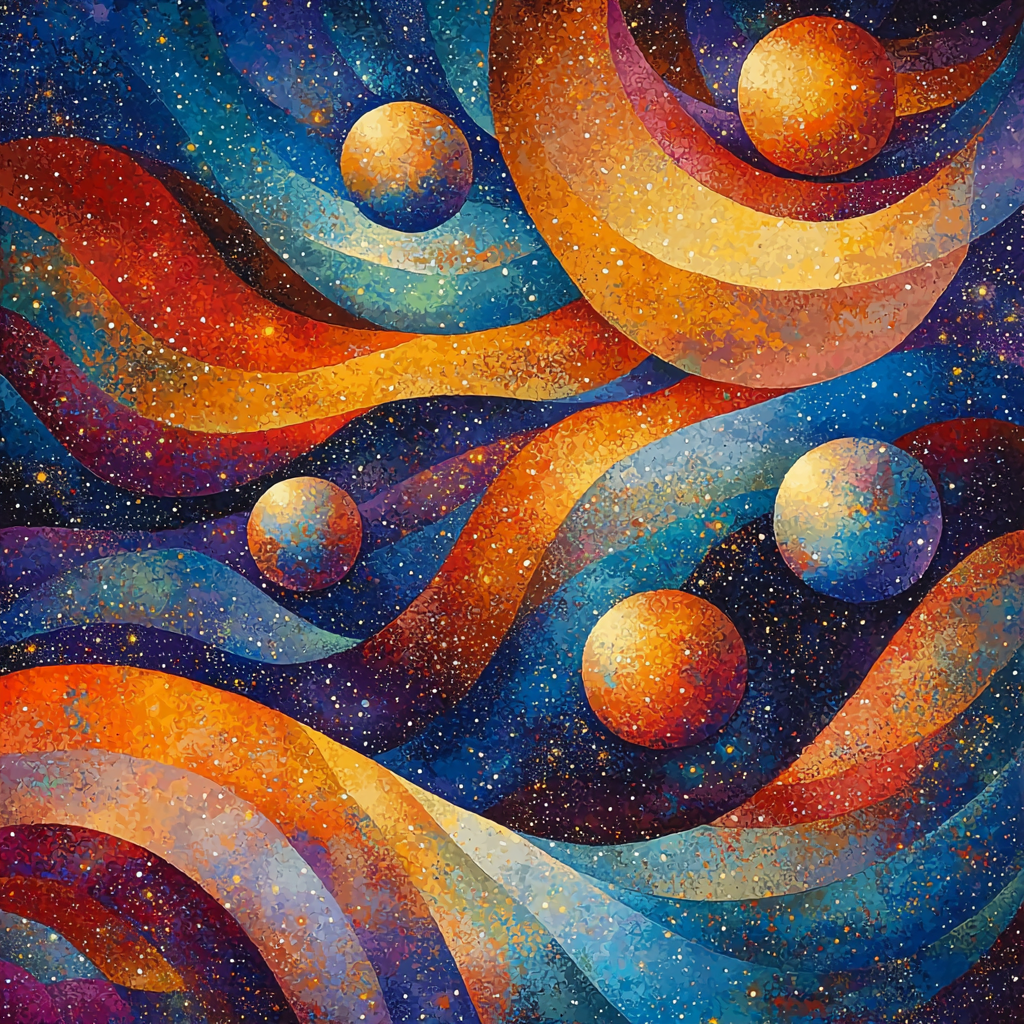 Wassily Kandinsky Inspired Celestial Planets Painting By Numbers Kit