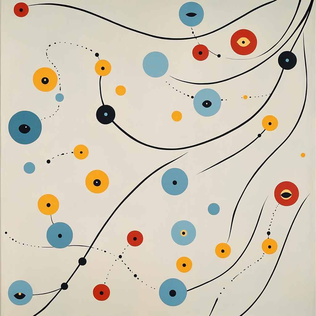 Joan Miró Inspired Silent Constellation paint by number