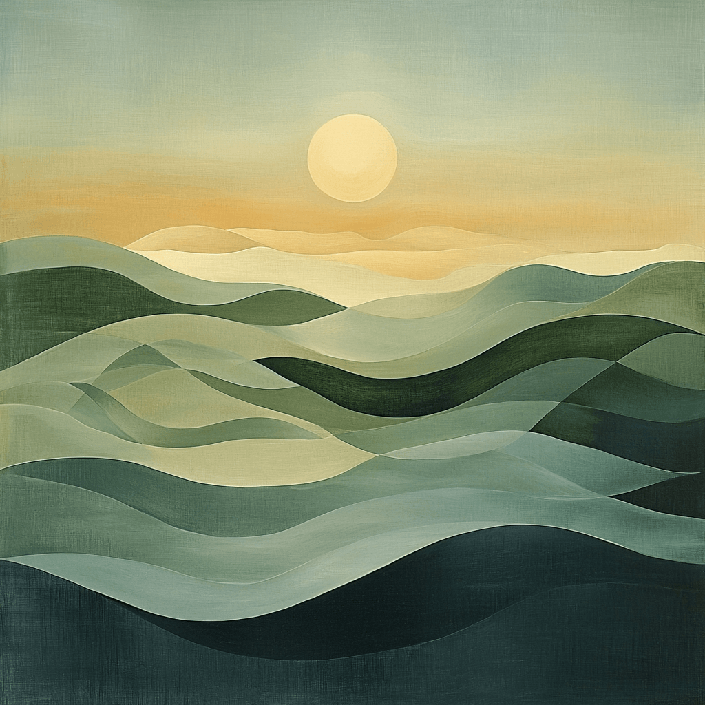 Nandalal Bose Inspired Echoes Of Serenity Number Painting