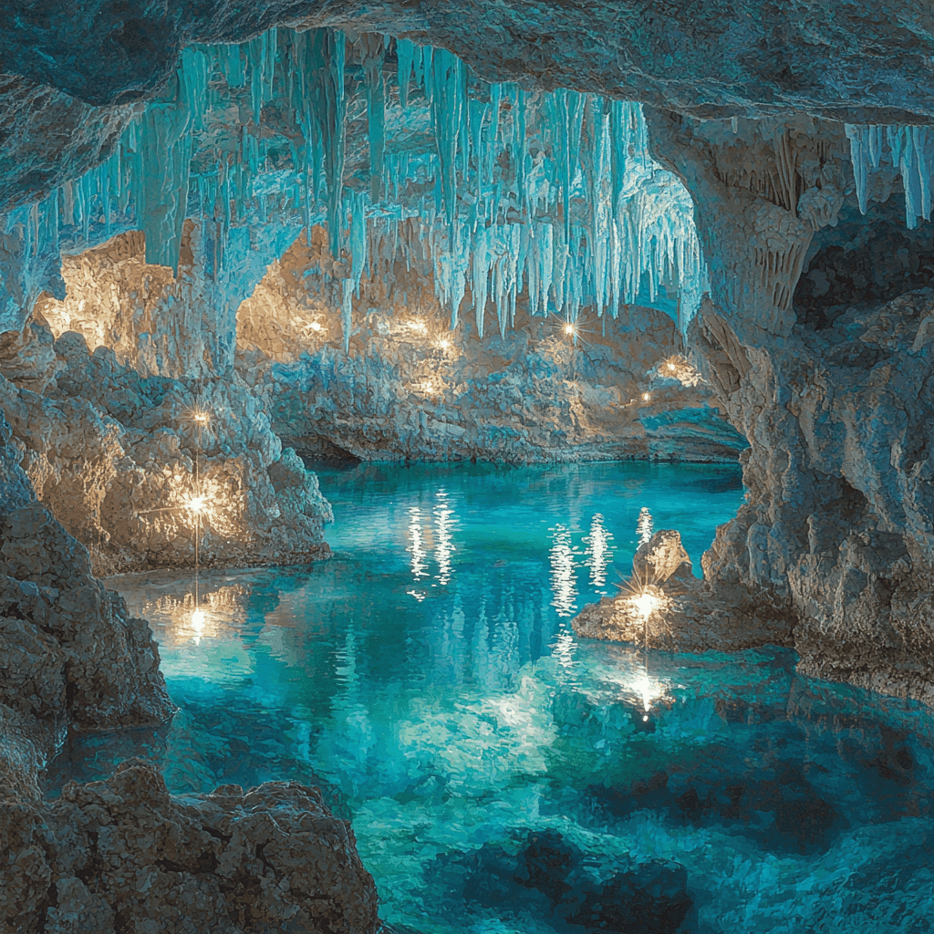 The Crystal Caves Paint By Numbers Art