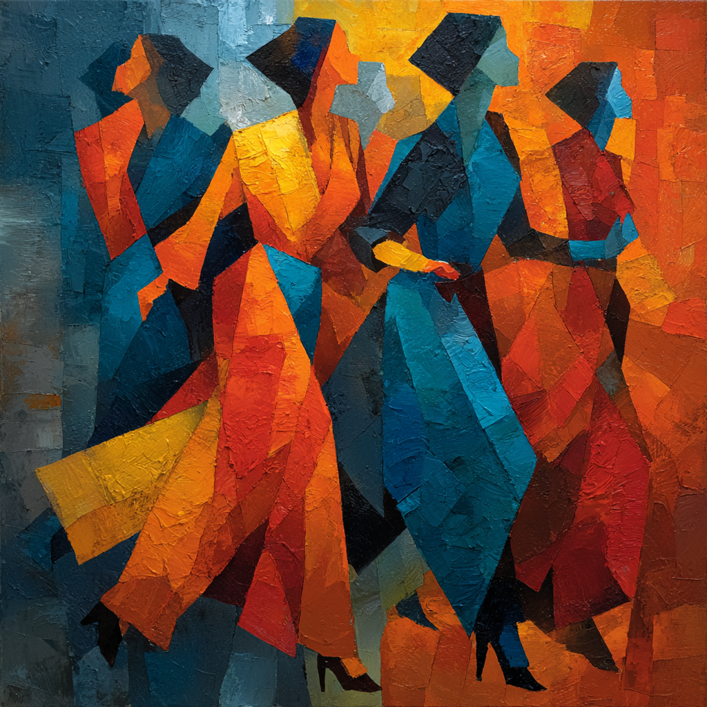 Picasso Inspired Colorful Celebration Painting by numbers kit