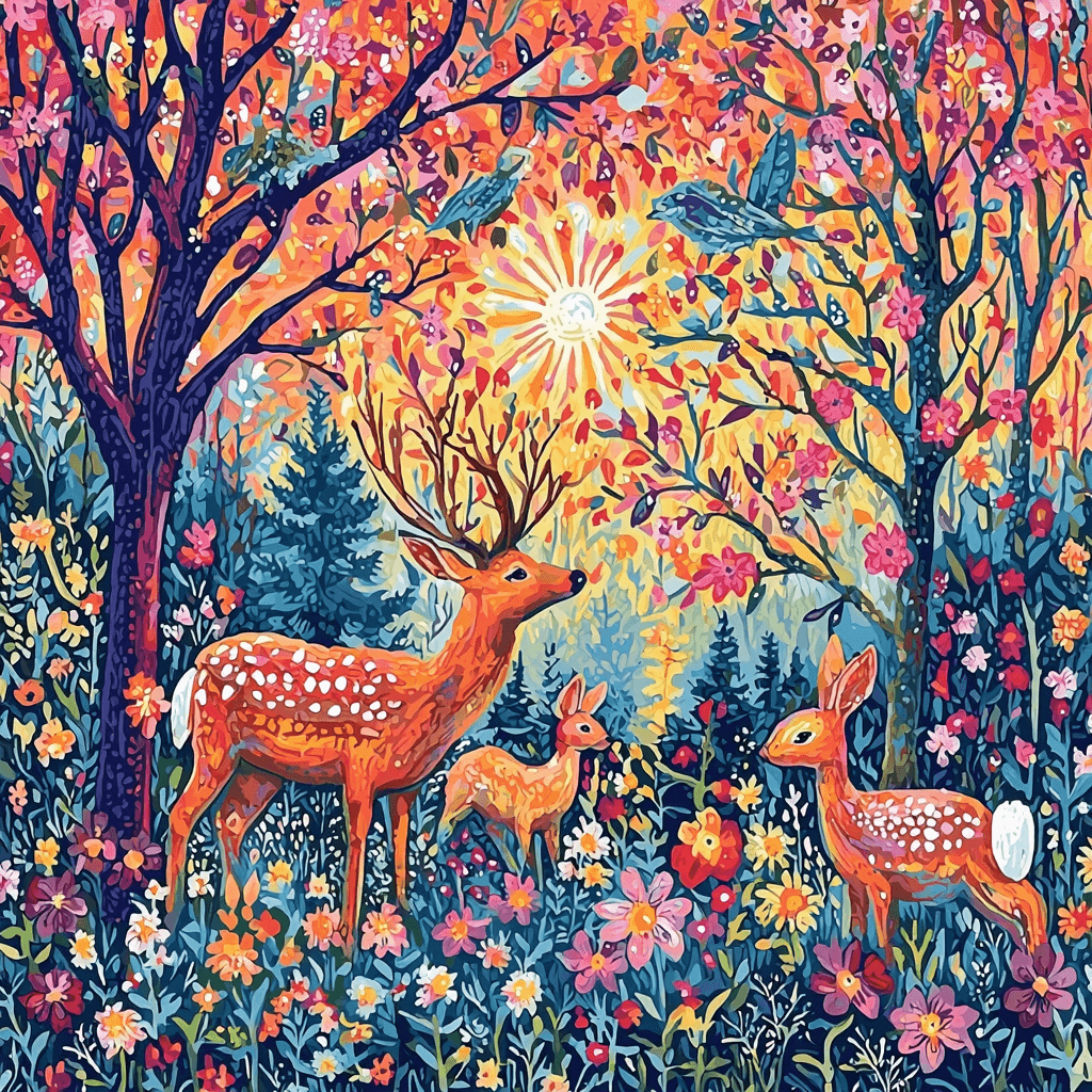 Marc Inspired Wildlife in Harmony - DIY Painting By Numbers Kit