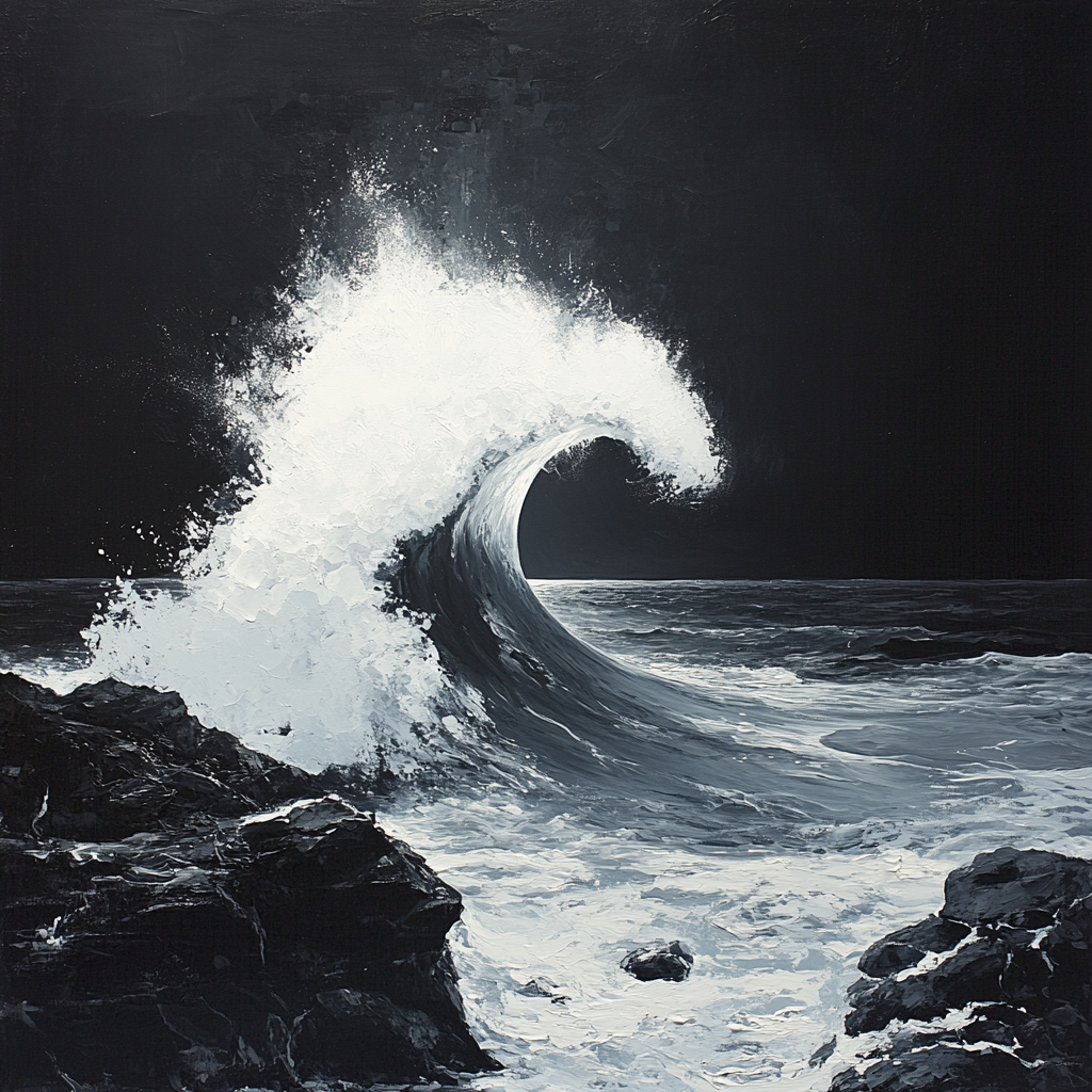 Caravaggio Inspired Moonlit Wave DIY paint by numbers