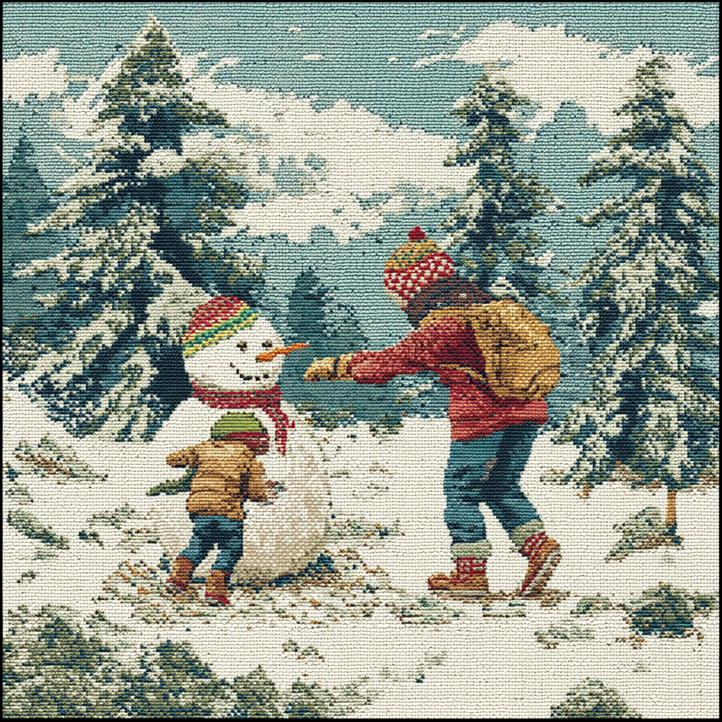 Winter Wonderland Memories Number Painting