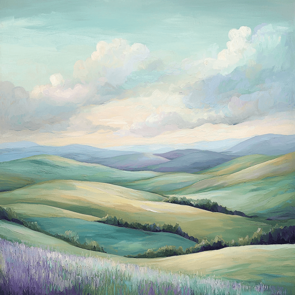 Paul Cézanne Inspired Ethereal Horizon Paint By Color