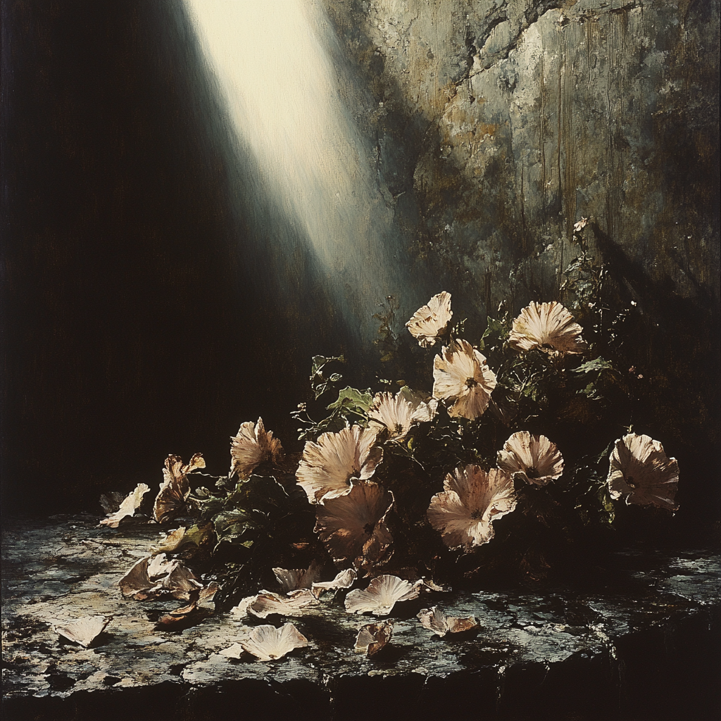 Caravaggio Inspired Memento Mori Garden Number painting