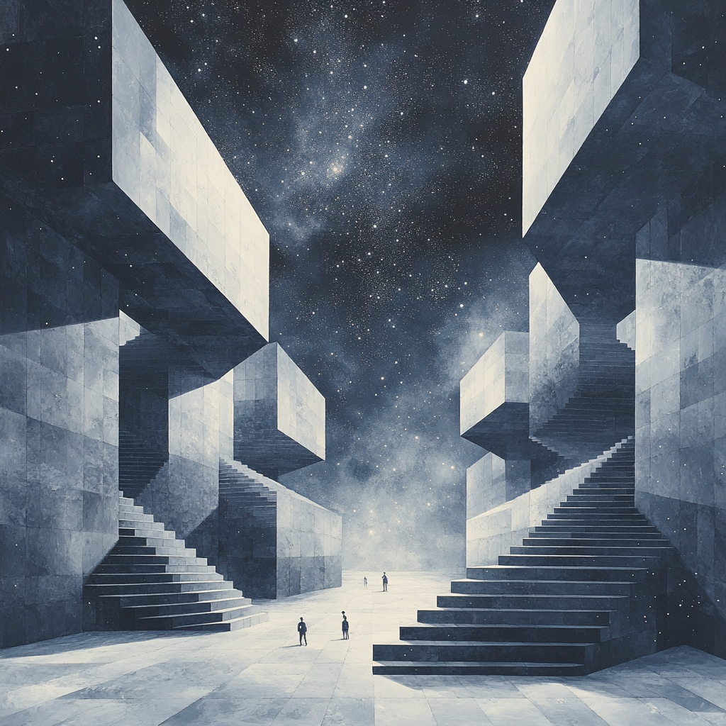 Escher Inspired Stairway To The Stars Painting by numbers kit