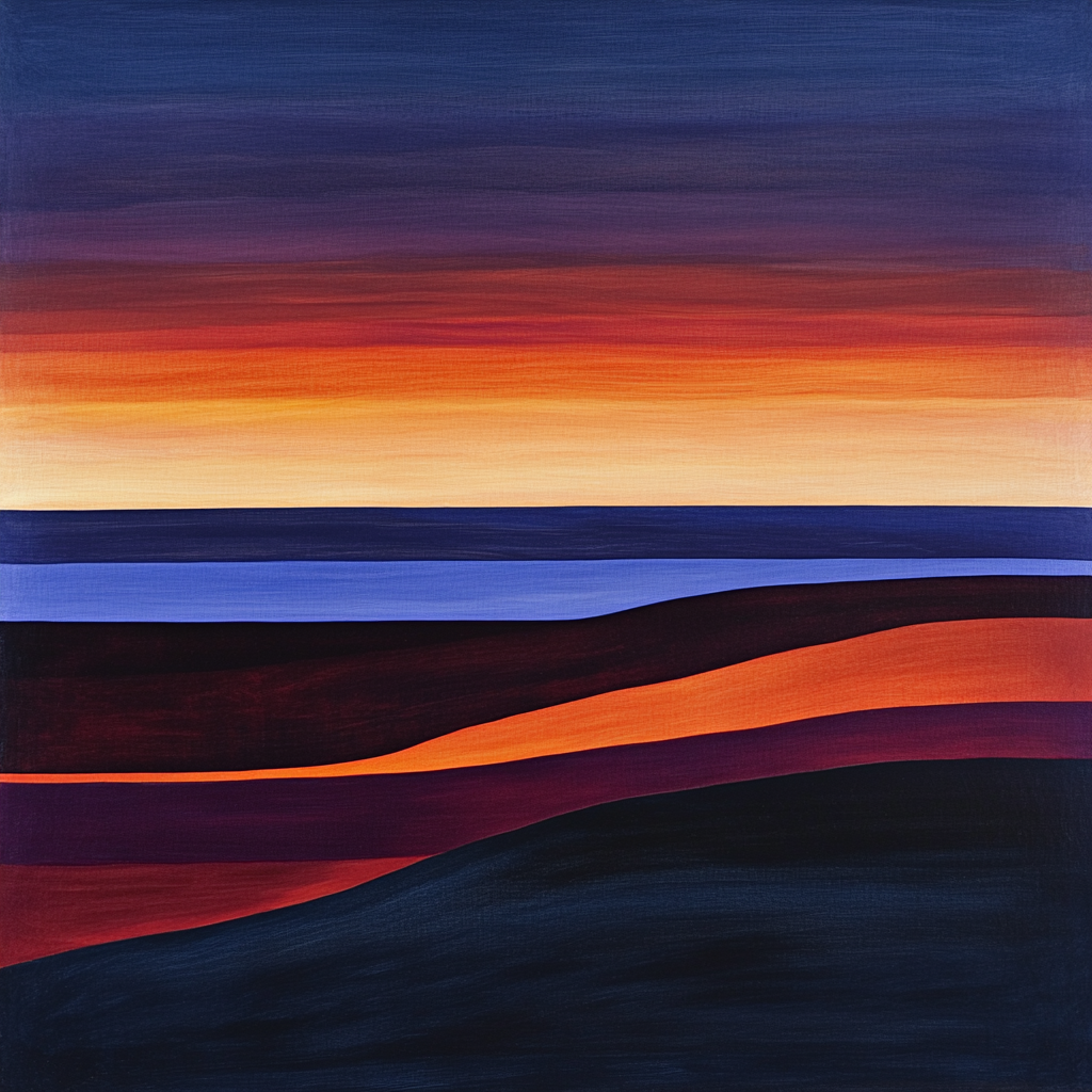 Mark Rothko Inspired Liminal Aurora paint by color