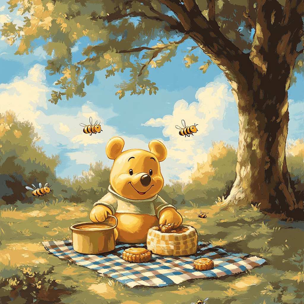 Winnie The Pooh Honey Picnic Paint by numbers kits