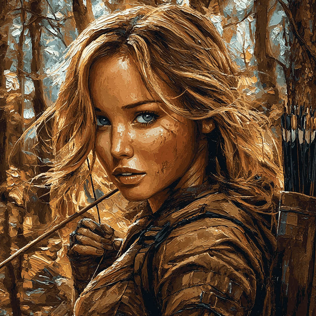 Jennifer Lawrence: Defying Gravity With Katniss Everdeen DIY Paint By Numbers