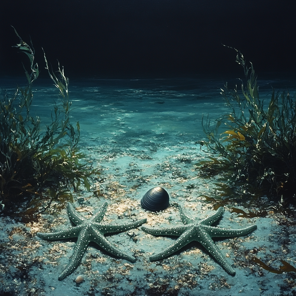 Caravaggio Inspired Tidal Reliquary Number painting