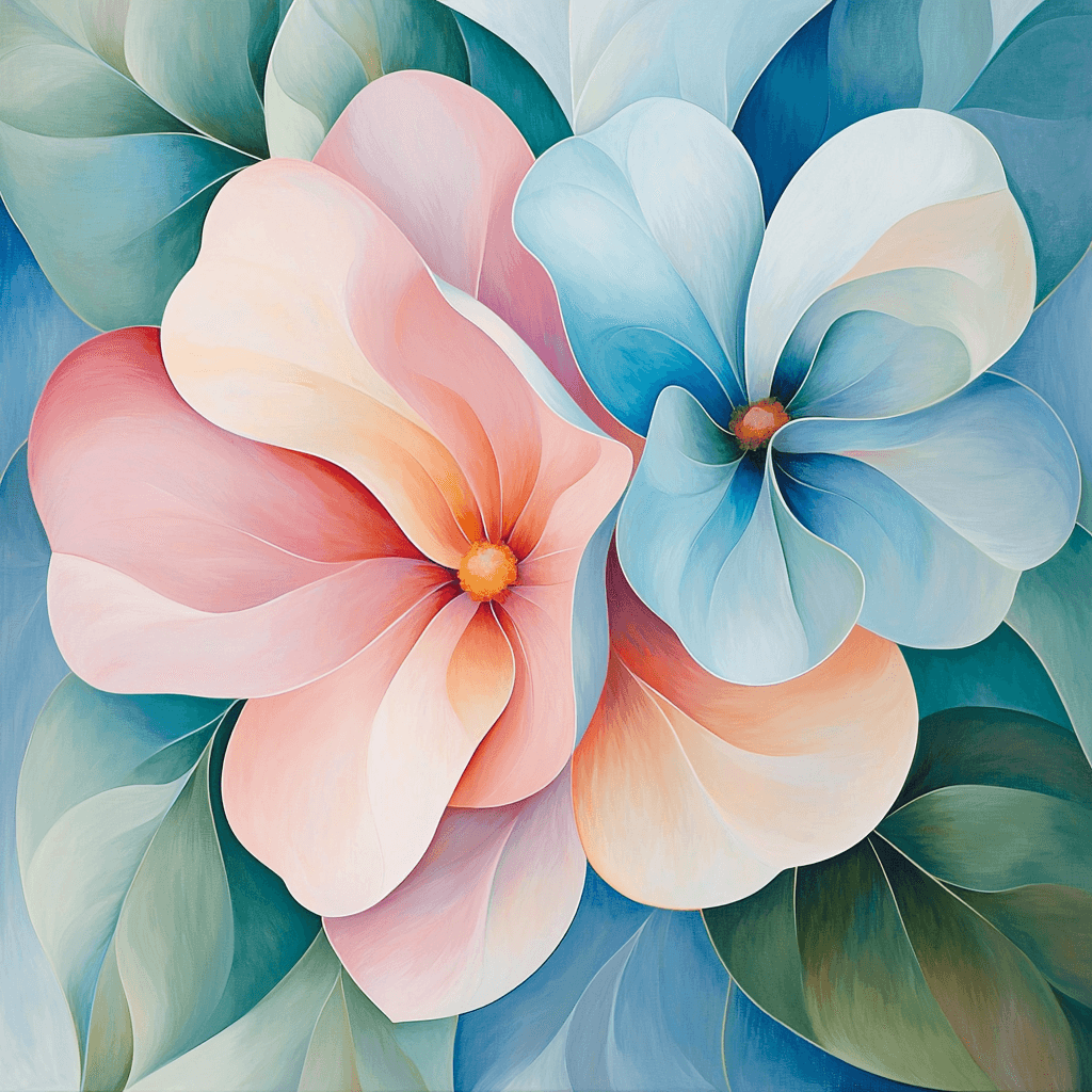 Georgia O'Keeffe Inspired Surrealistic Floral Journey Painting By Numbers Kit