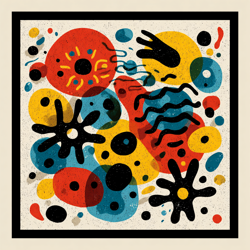 Joan Miró Inspired Underwater Dream Paint by numbers art