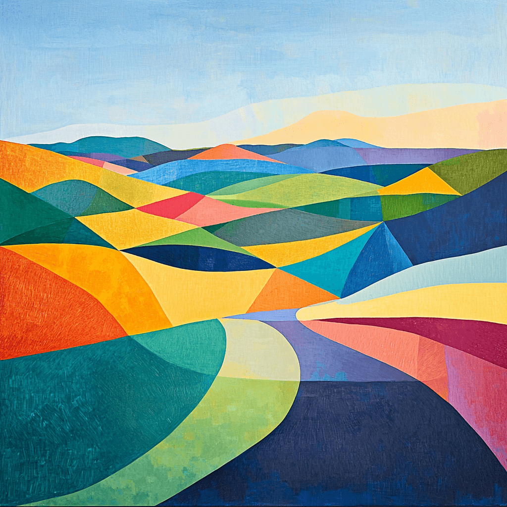 Frank Stella Inspired Prismatic Views Paint By Color