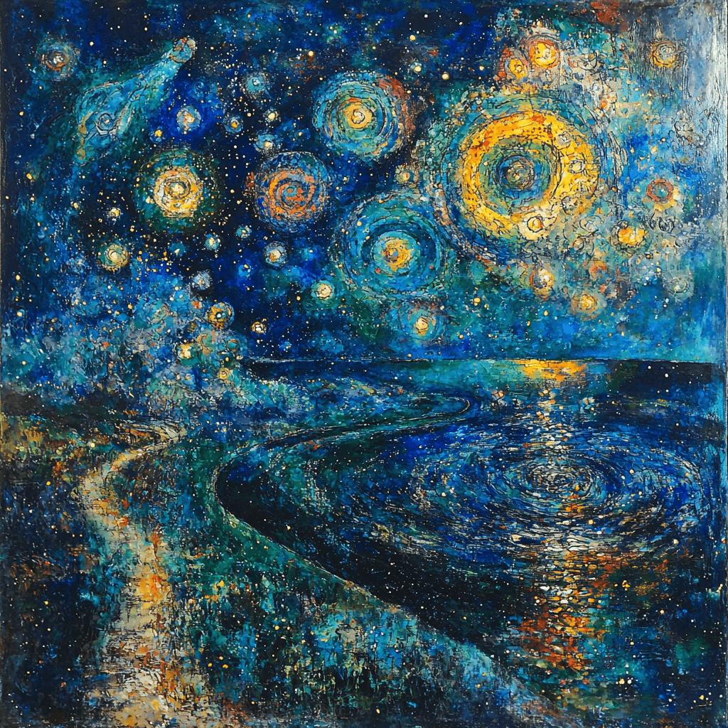 Marc Chagall Inspired Dreamy Galaxy Voyage Numbered Painting Kits