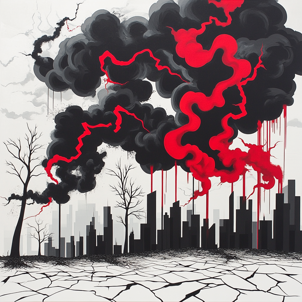 Banksy Inspired Climate Alarm Numbered painting kits