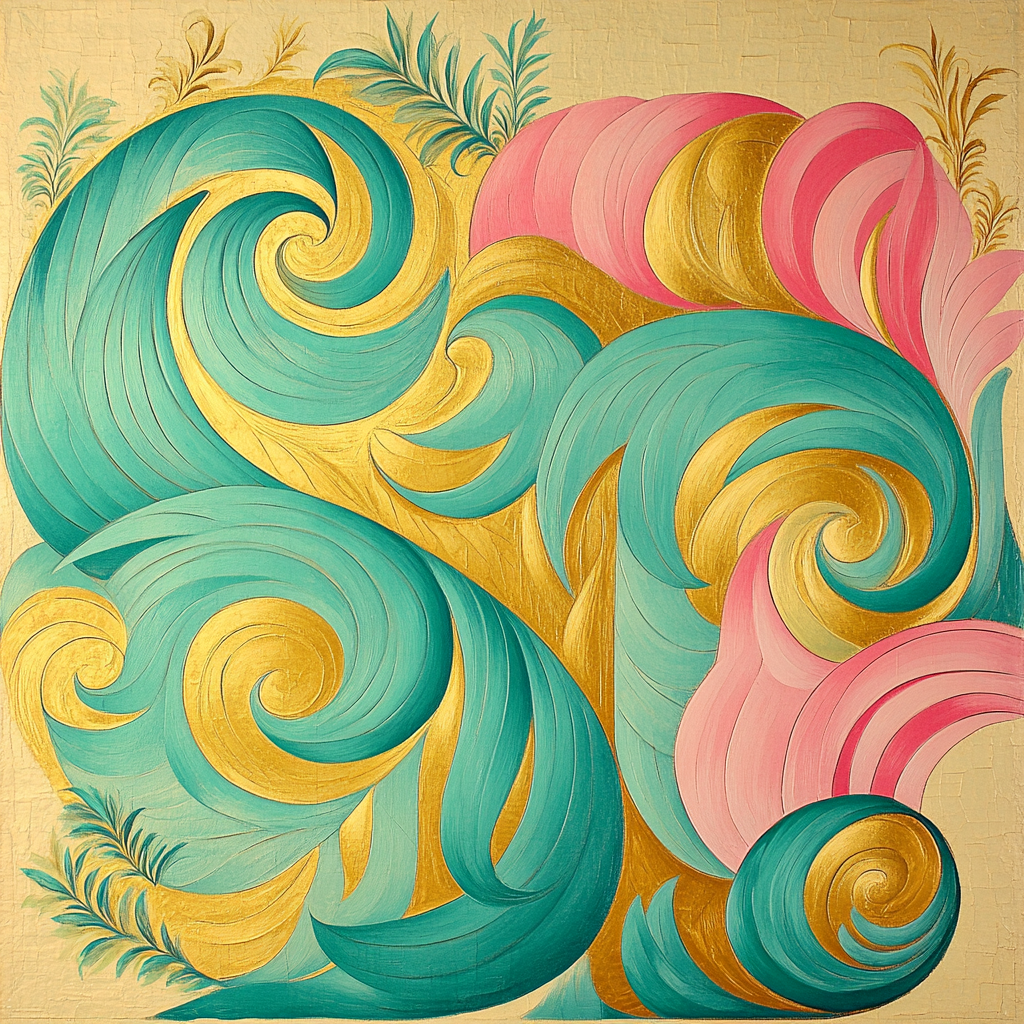 Alphonse Mucha Inspired Oceanic Whorl Of Time Numbered painting kits