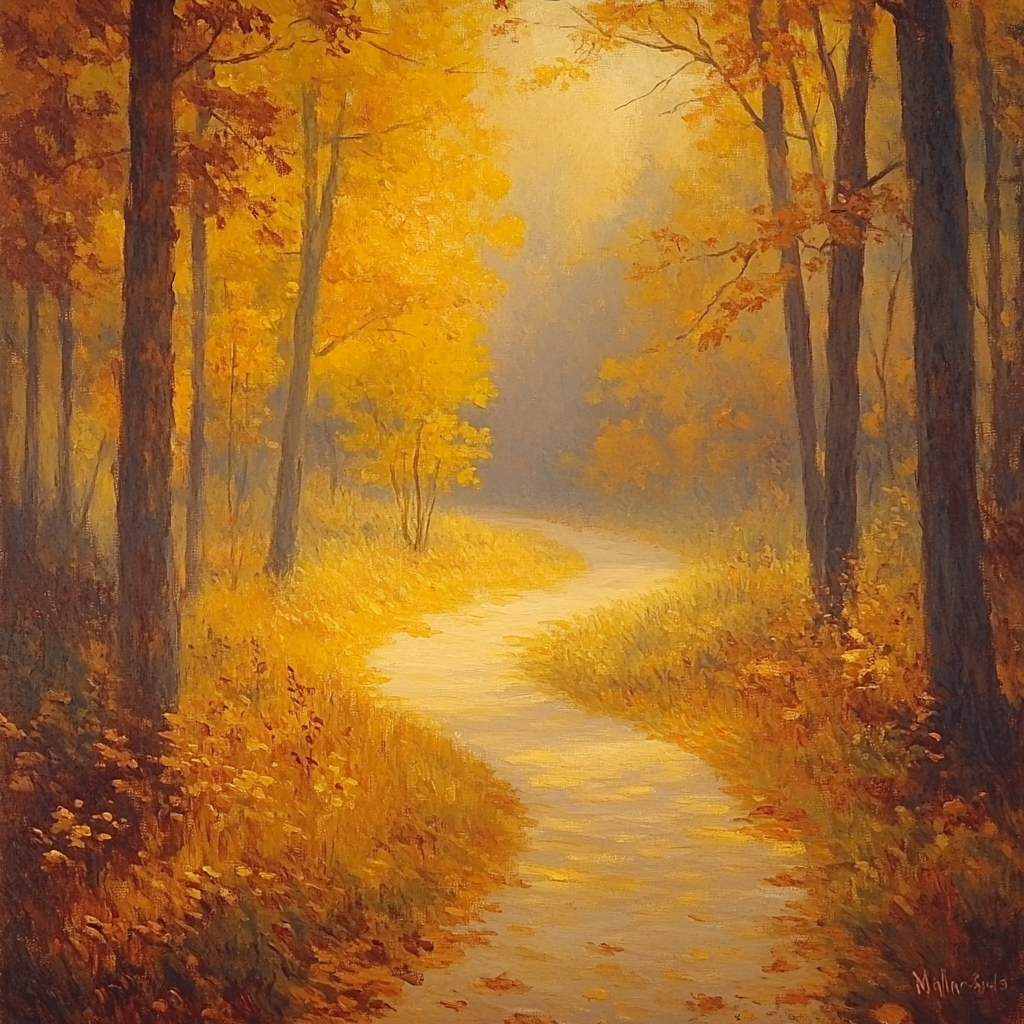 Claude Monet Inspired Autumn Pathway Painting by numbers kit