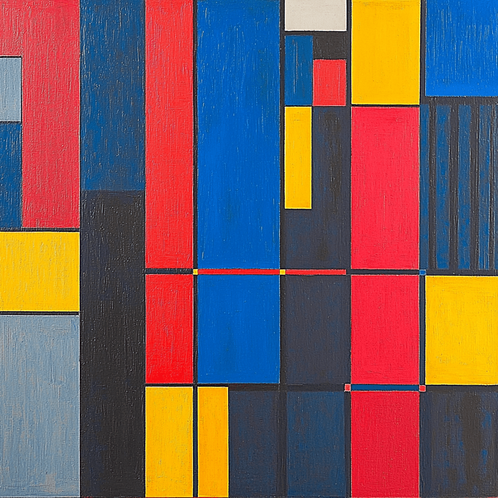 Piet Mondrian Inspired Urban Patterns Numbered Painting Kits