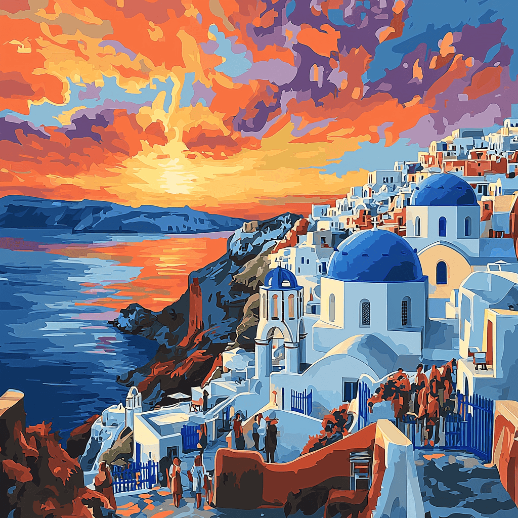 Oia Numbered Painting Kits
