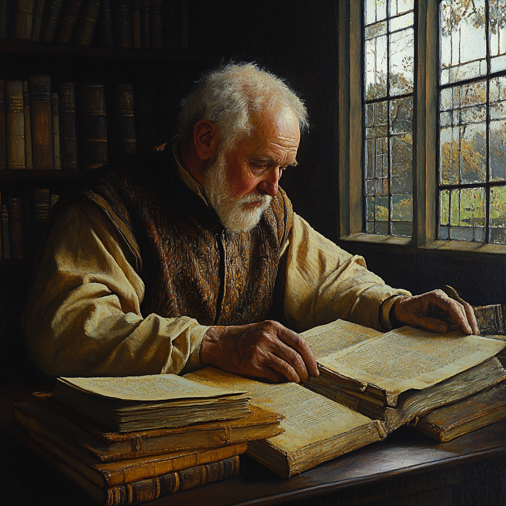 Rembrandt Inspired Scholar By Candlelight paint by color